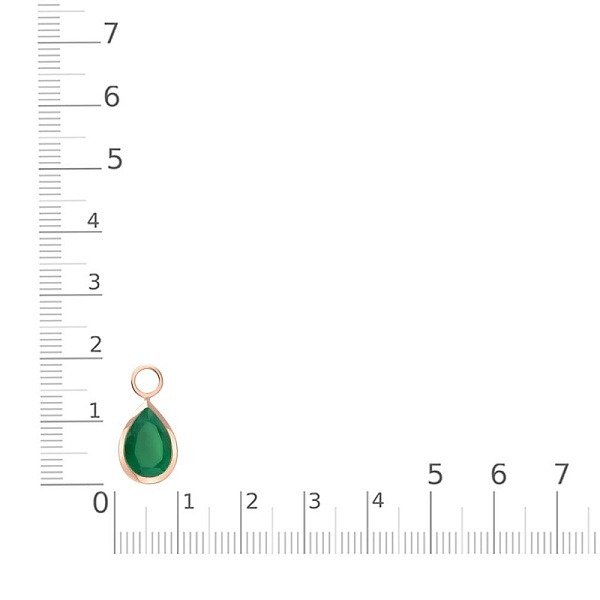Подвеска серёг-трансформеров из красного золота с агатом