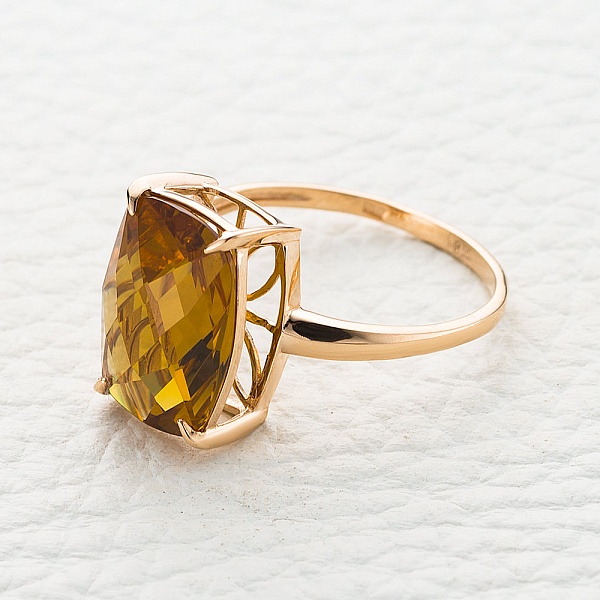 Кольцо из красного золота с султанитом