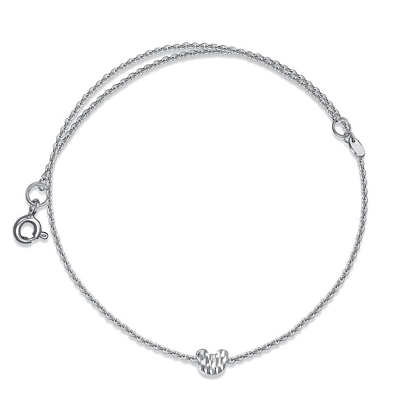 Колье Мишка из белого золота без вставок