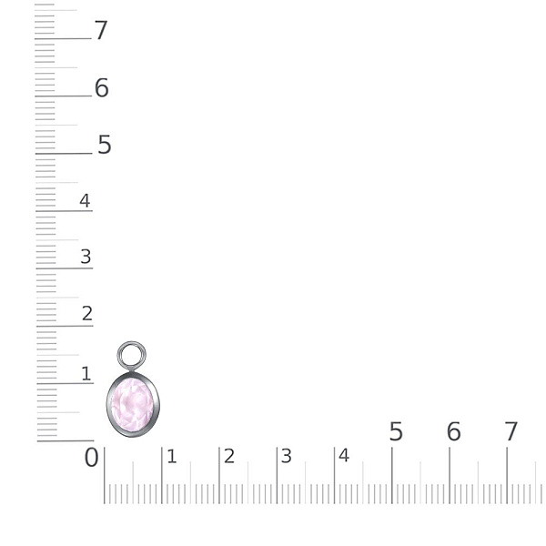 Подвеска серёг-трансформеров из белого золота с кварцем