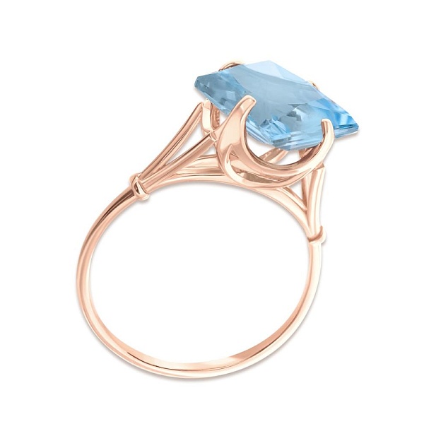 Кольцо из красного золота с топазом sky