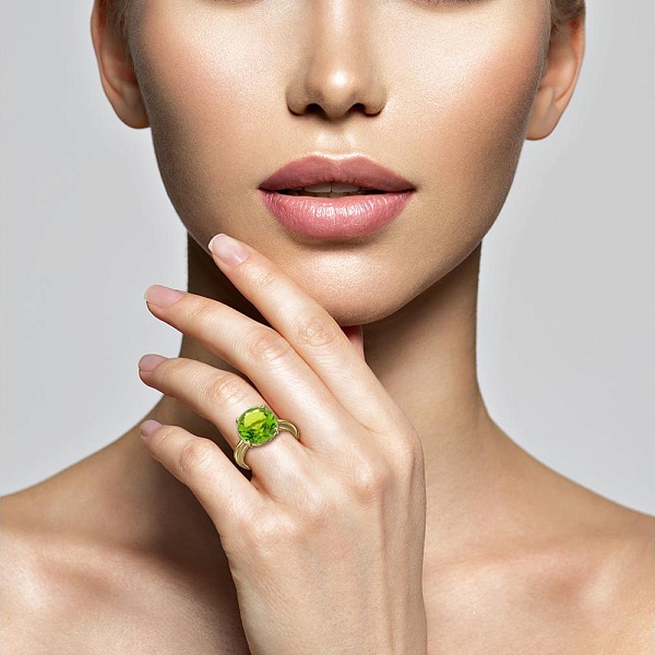 Кольцо из жёлтого золота с ситаллом