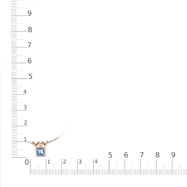 Колье из красного золота с топазом swiss