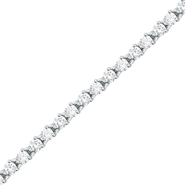 Браслет Дорожка из белого золота с 38 муассанитами