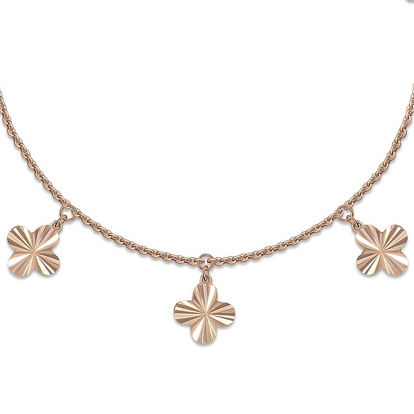 Колье Клевер из красного золота без вставок