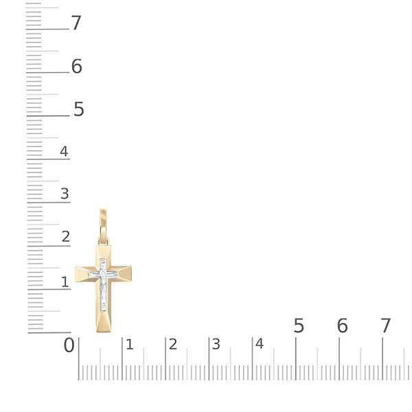 Крест из жёлтого золота без вставок