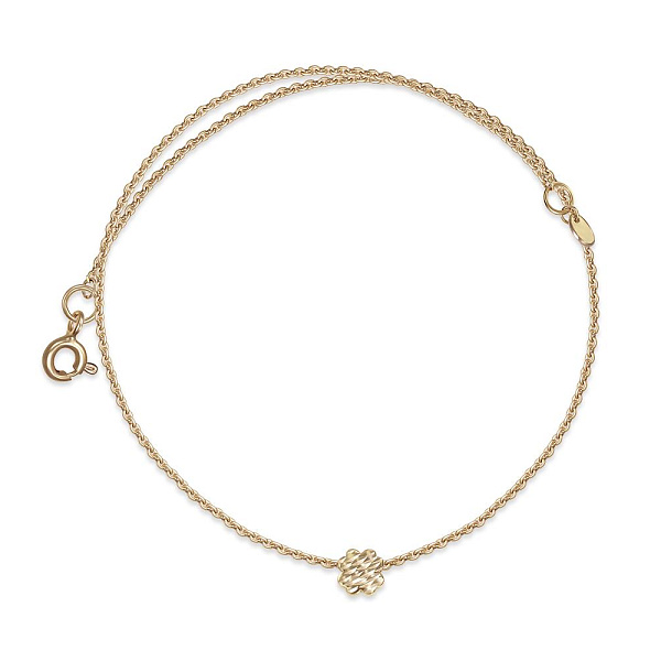 Колье Клевер из жёлтого золота без вставок