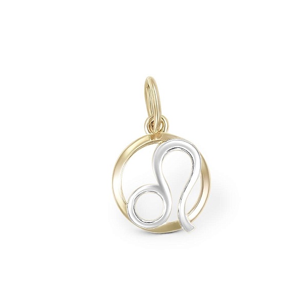 Подвеска Лев из жёлтого золота без вставок