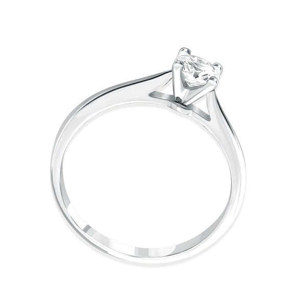 Кольцо из белого золота с фианитом