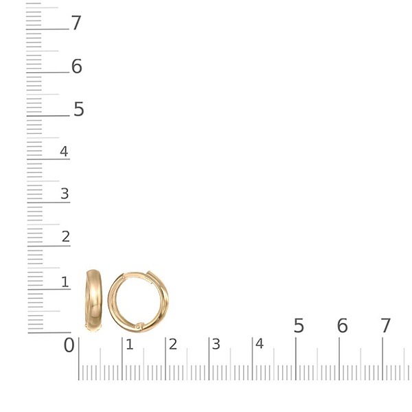 Серьги из жёлтого золота без вставок