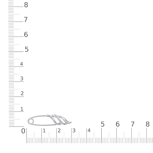 Булавка из белого золота без вставок