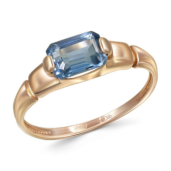 Кольцо из красного золота с топазом лондон