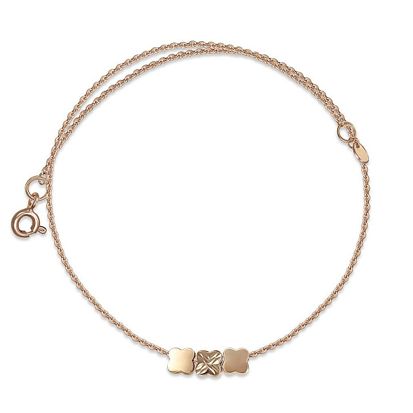 Колье Клевер из красного золота без вставок