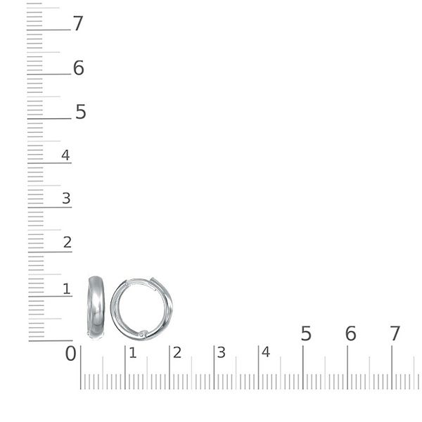 Серьги из белого золота без вставок