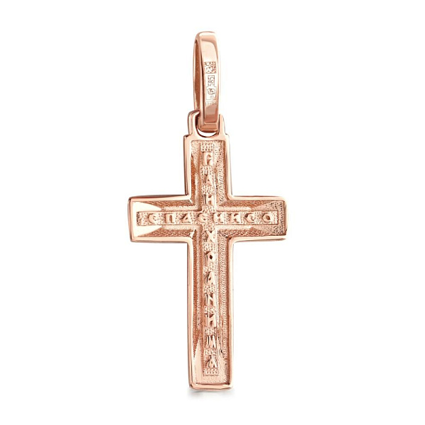 Крест из красного золота без вставок