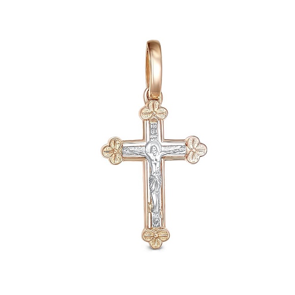 Крест из красного золота без вставок