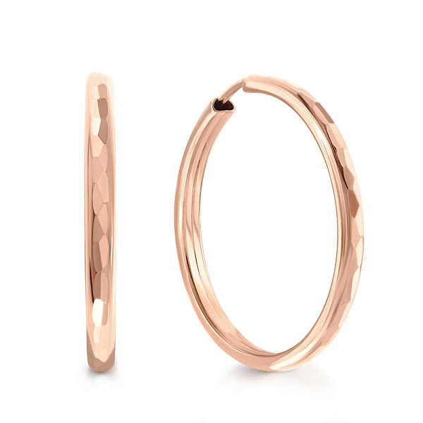 Серьги-конго из красного золота без вставок