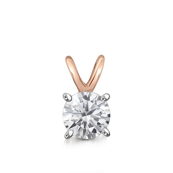 Подвеска из красного золота с кристаллом swarovski