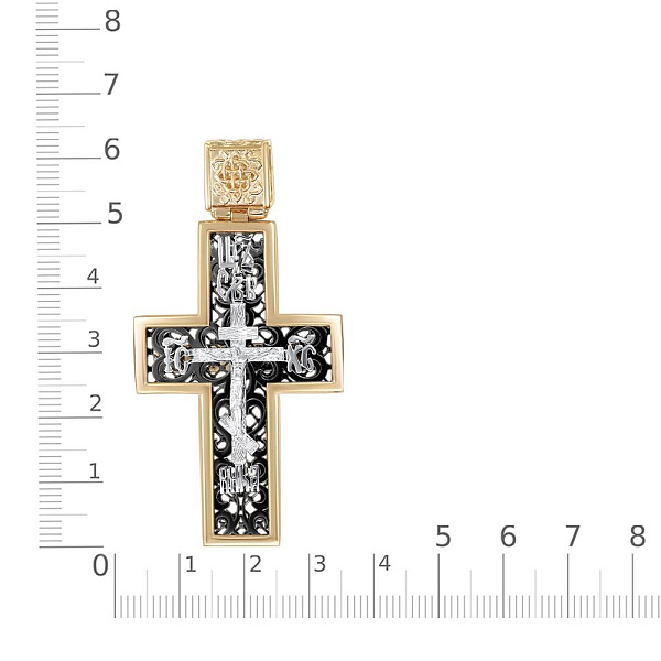 Крест из жёлтого золота без вставок