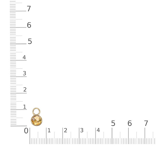 Подвеска серёг-трансформеров из жёлтого золота с цитрином