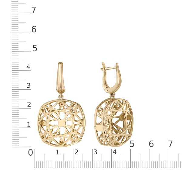 Серьги из жёлтого золота без вставок