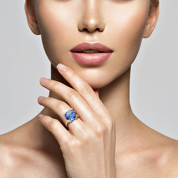 Кольцо из красного золота с наноситалом