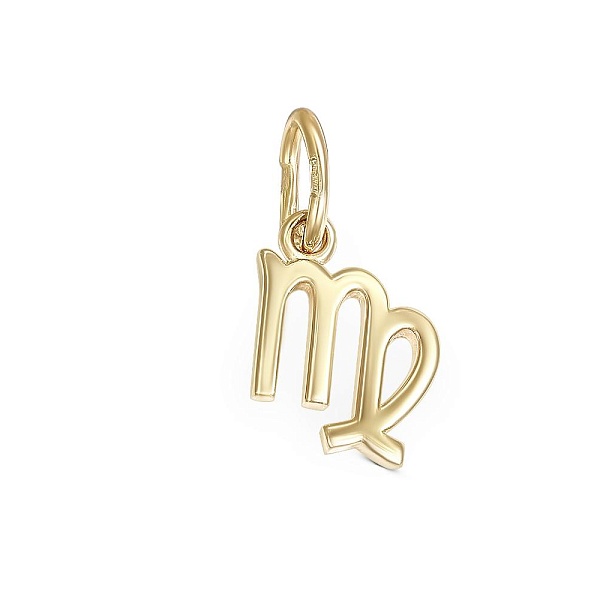 Подвеска Дева из жёлтого золота без вставок