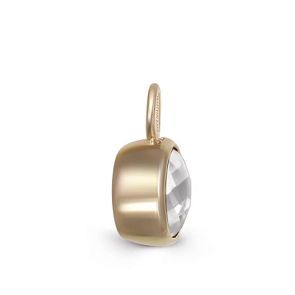 Подвеска серёг-трансформеров из жёлтого золота с горным хрусталём