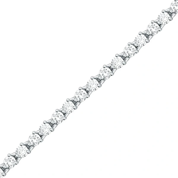 Браслет Дорожка из белого золота с 38 муассанитами