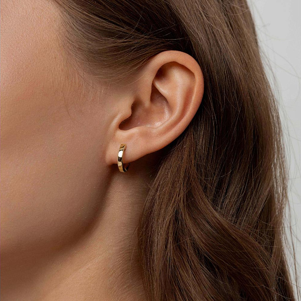 Основа серёг-трансформеров из жёлтого золота без вставок