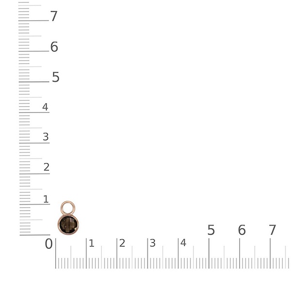 Подвеска серёг-трансформеров из красного золота с раухтопазом