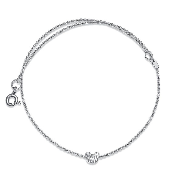 Колье Мишка из белого золота без вставок