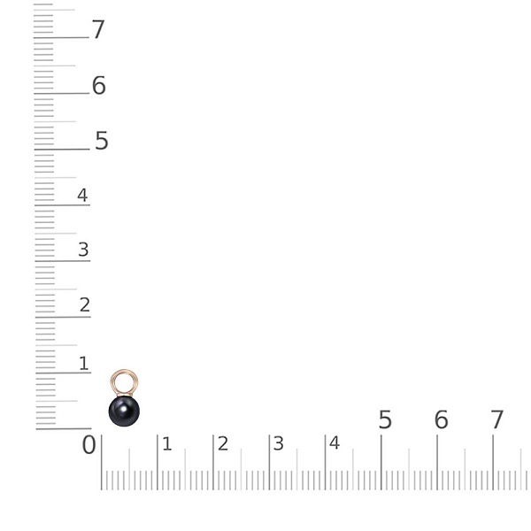 Подвеска серёг-трансформеров из красного золота с жемчугом