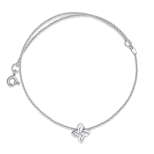 Колье Клевер из белого золота без вставок