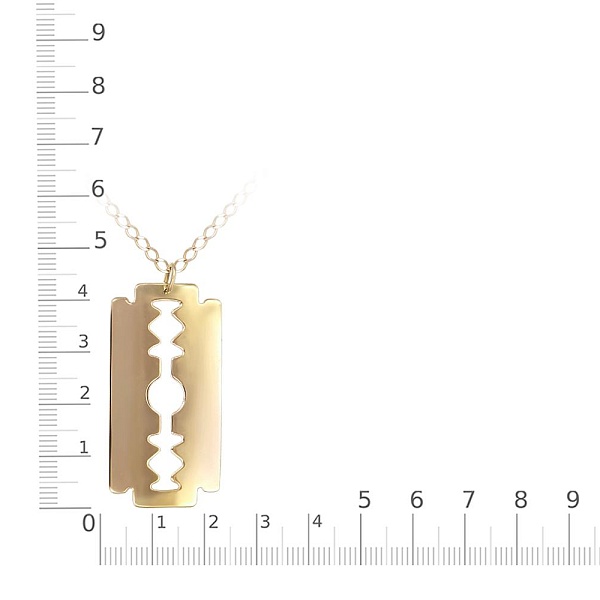 Колье Лезвие из жёлтого золота без вставок