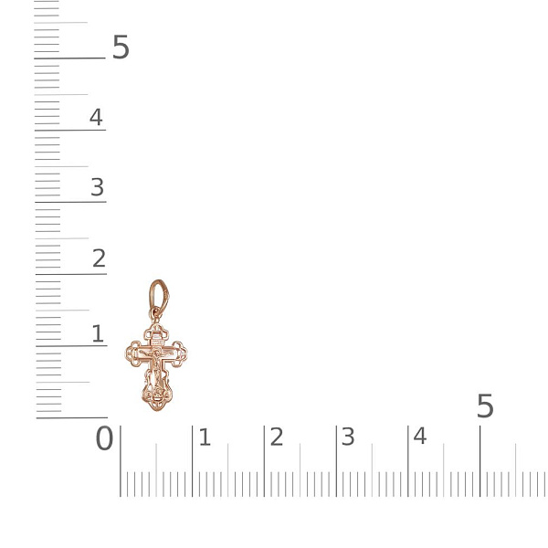 Крест из красного золота без вставок