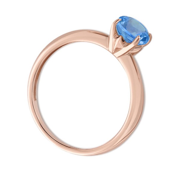 Кольцо из красного золота с топазом swiss