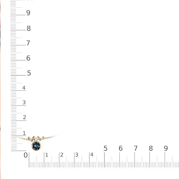 Колье из жёлтого золота с топазом лондон
