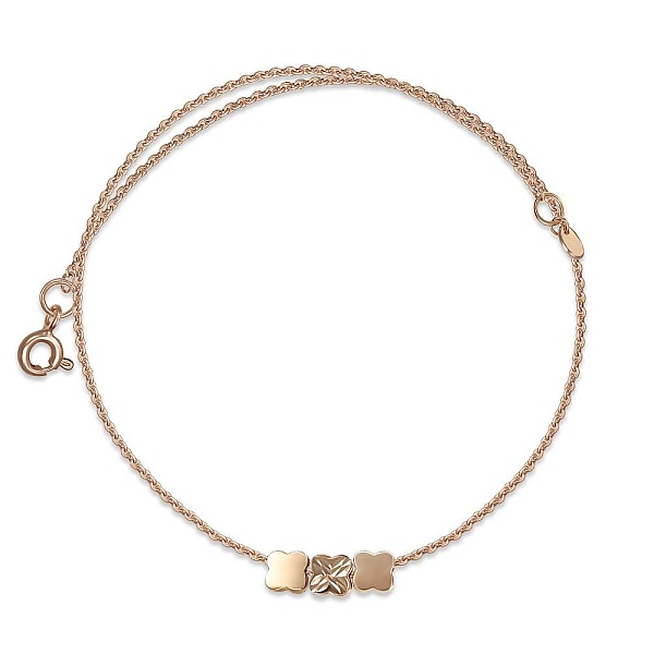 Колье Клевер из красного золота без вставок