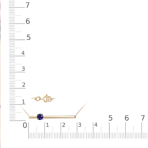 Колье из красного золота с сапфиром