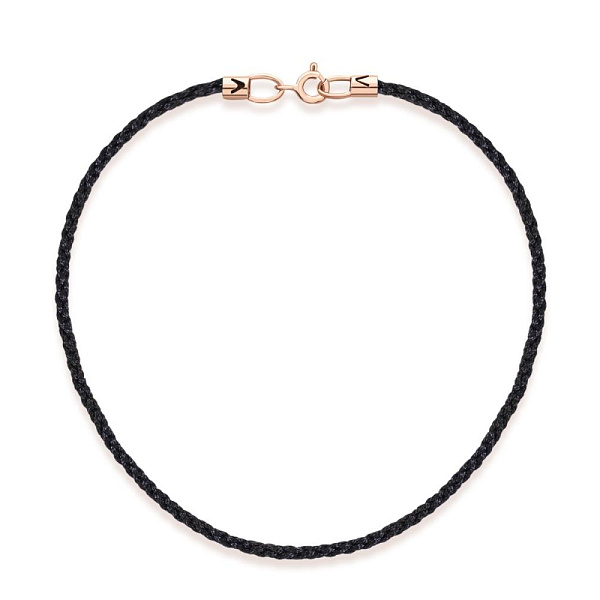 Шнур с замком из красного золота