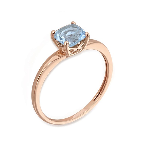 Кольцо из красного золота с топазом sky