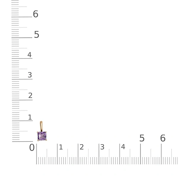 Подвеска из красного золота с аметистом