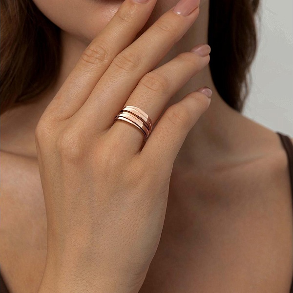 Кольцо из красного золота без вставок