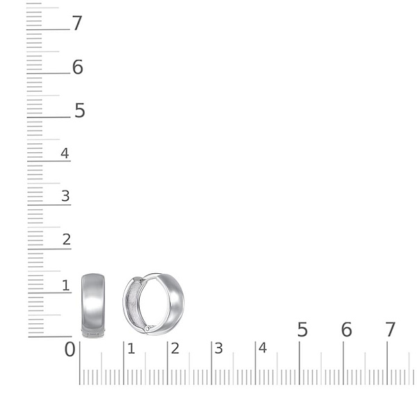 Серьги из белого золота без вставок