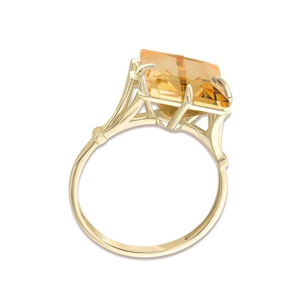 Кольцо из жёлтого золота с цитрином