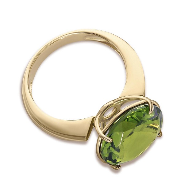 Кольцо из жёлтого золота с ситаллом