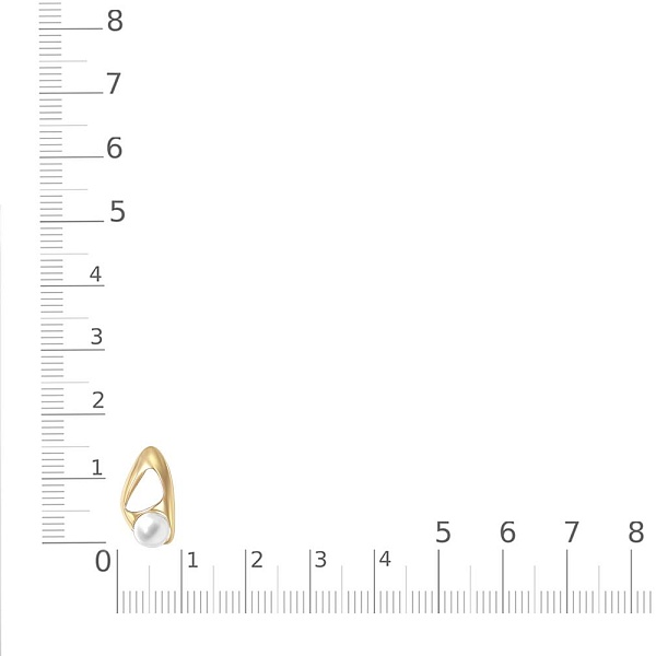 Подвеска из жёлтого золота с жемчугом