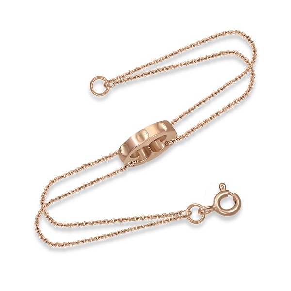 Браслет Клевер из красного золота без вставок