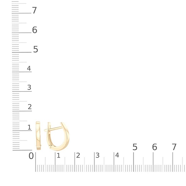 Основа серёг-трансформеров из жёлтого золота без вставок
